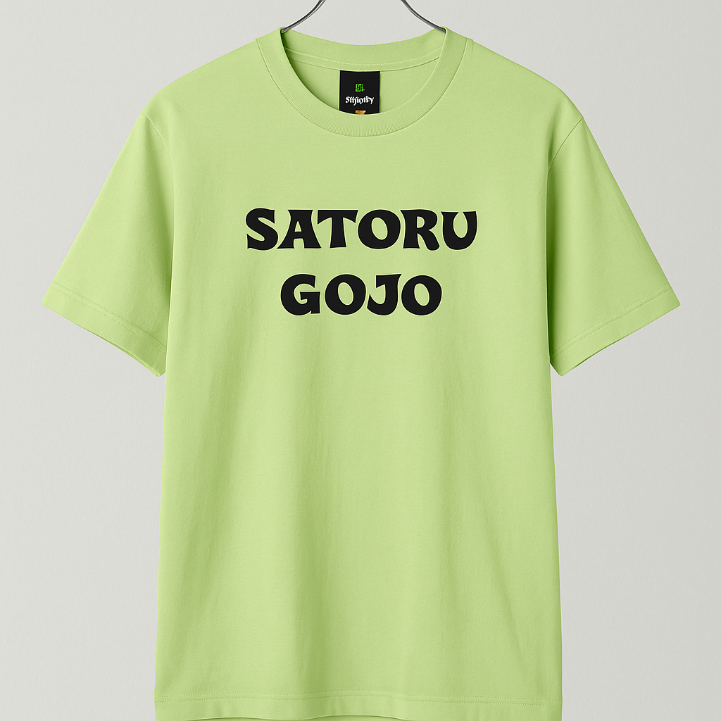 Jujutsu Kaisen Satoru Gojo Anime Back Print Neon T-shirt